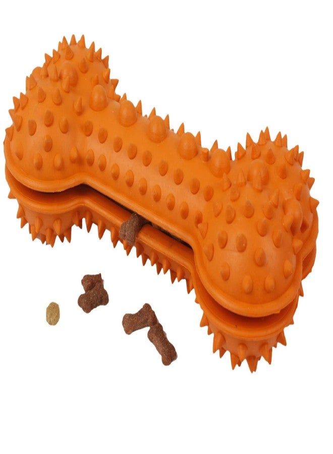Dresz Pet GuardCompany Rubber Large Chew Spike Bone, Treat Dispenser Interactive Dog Toy for Adult Dogs, 6.5 Inch - Image 1